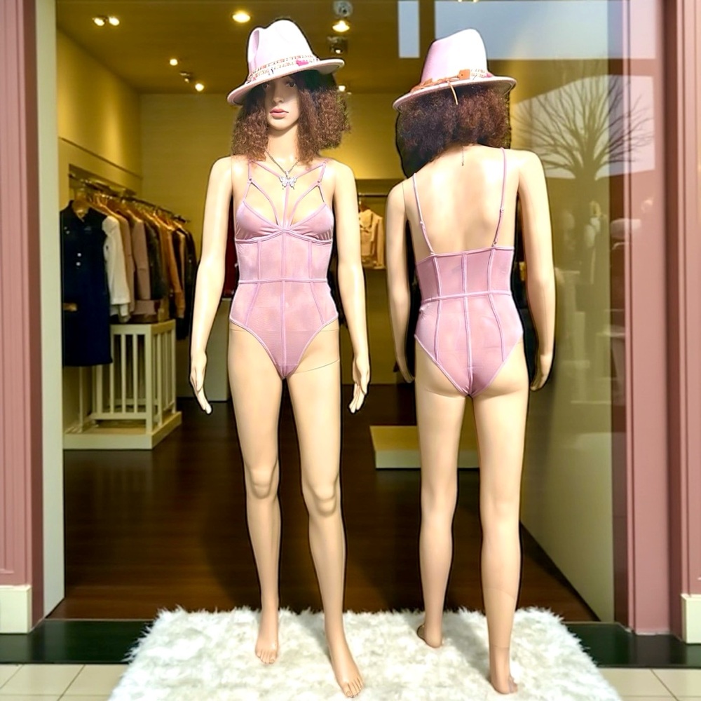 💕TIC TOC Pink Mesh Bodysuit 💕